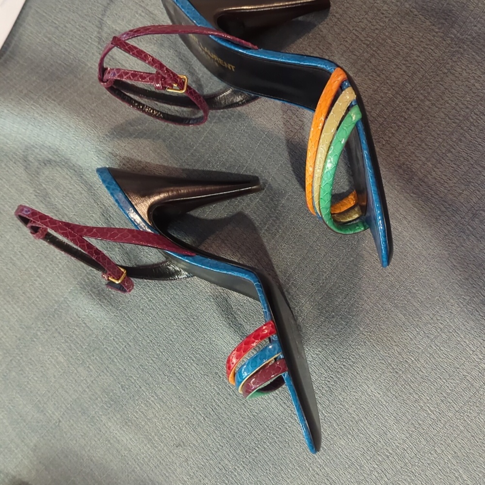 NWOB Saint Laurent heeled sandals - Picture 2 of 6
